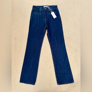 Torn by Ronny Kobo Dark Blue Straight Leg Jeans